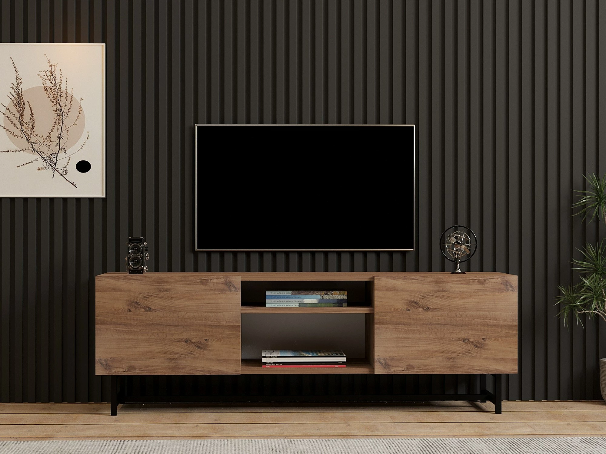 Komodë TV Hanah Home, Tugi, ngjyrë Atlantic Pine