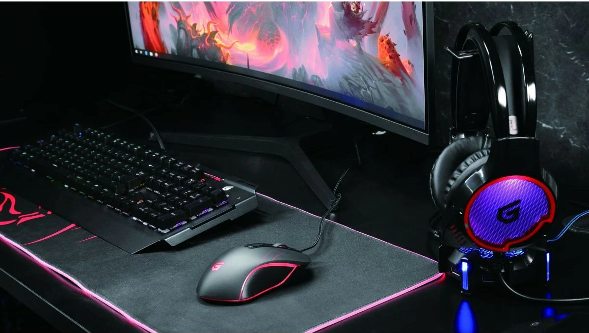 Tastierë gaming Conceptronic, mekanike, RGB, Blue Switch, QWERTY PT, e zezë