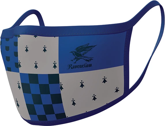 Maskë fytyre Pyramid Harry Potter Ravenclaw, pambuk 100%, e larshme 60°C, 2 copë, blu