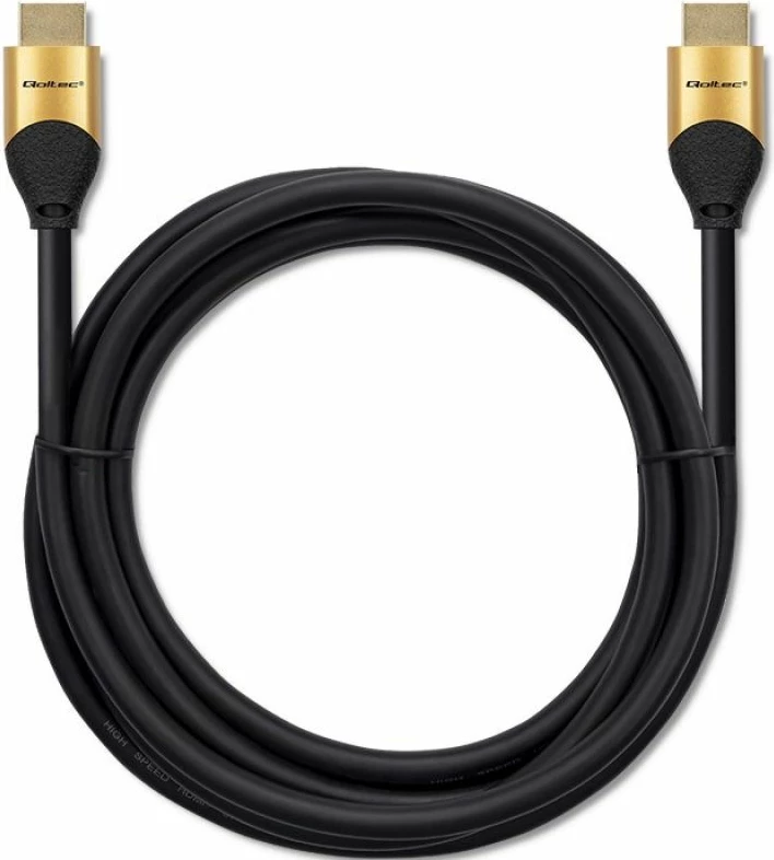 kabllo HDMI Qoltec V2.1 Ultra High Speed 8K 5m, e zezë