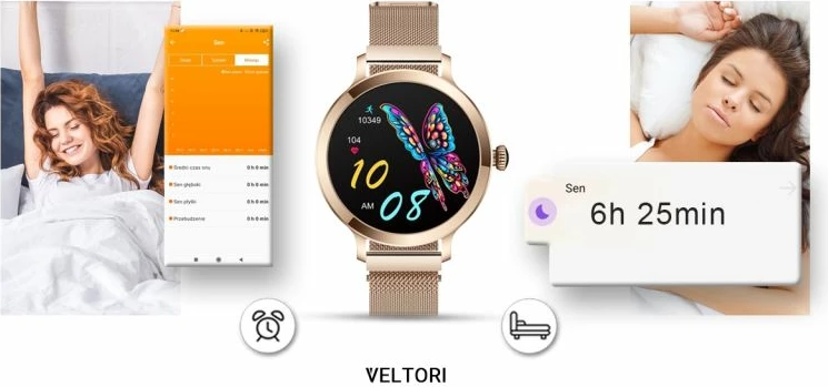 Smartwatch për femra VELTORI, rozë