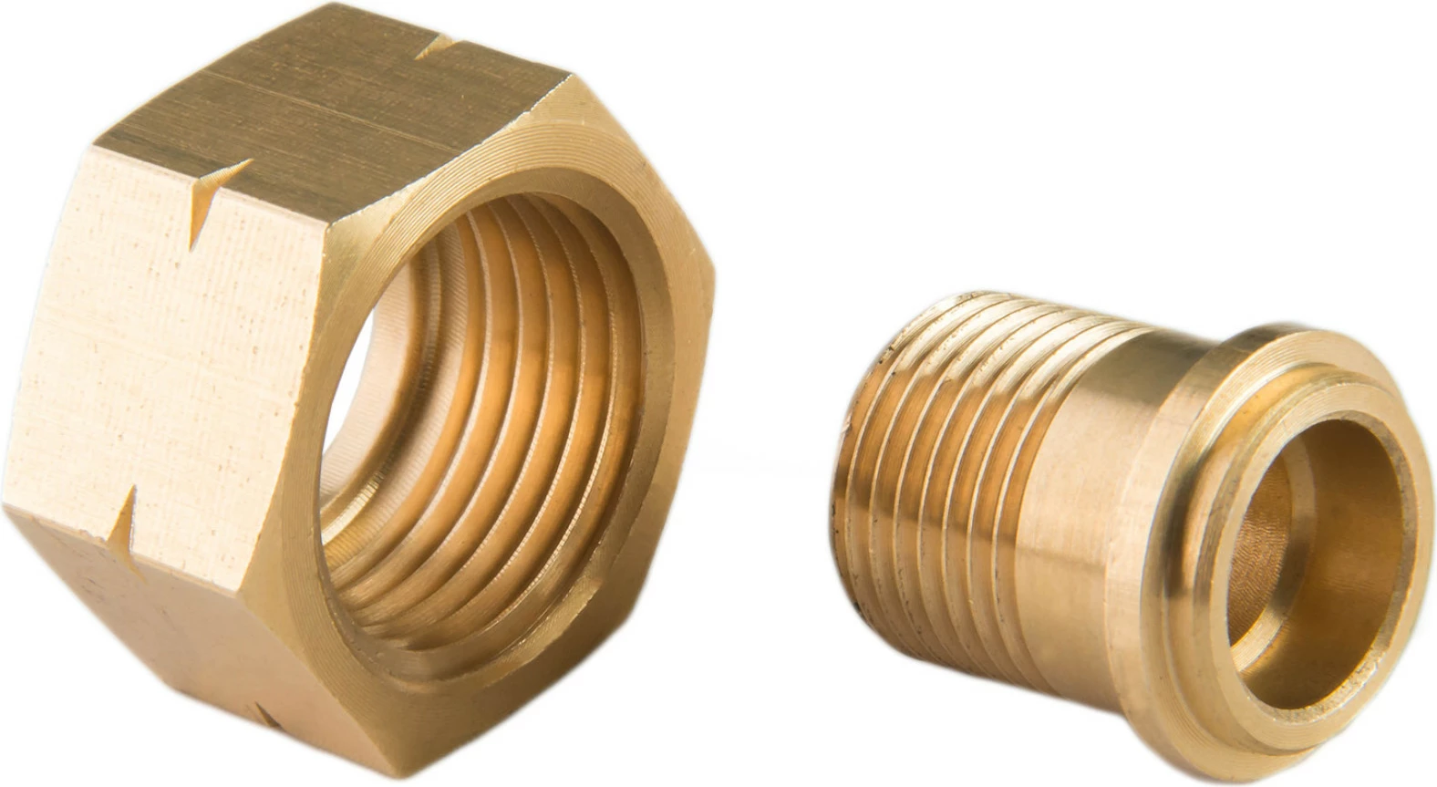 Adapter reduktues për bombol gazi Meva 1013119, 21.8mm L në 3/8" L, bronz