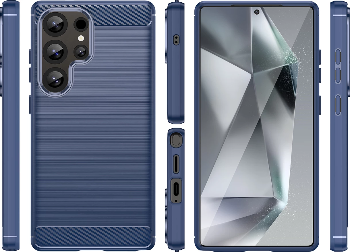 Mbështjellës Hurtel për Samsung Galaxy S25 Ultra, TPU, Kaltër