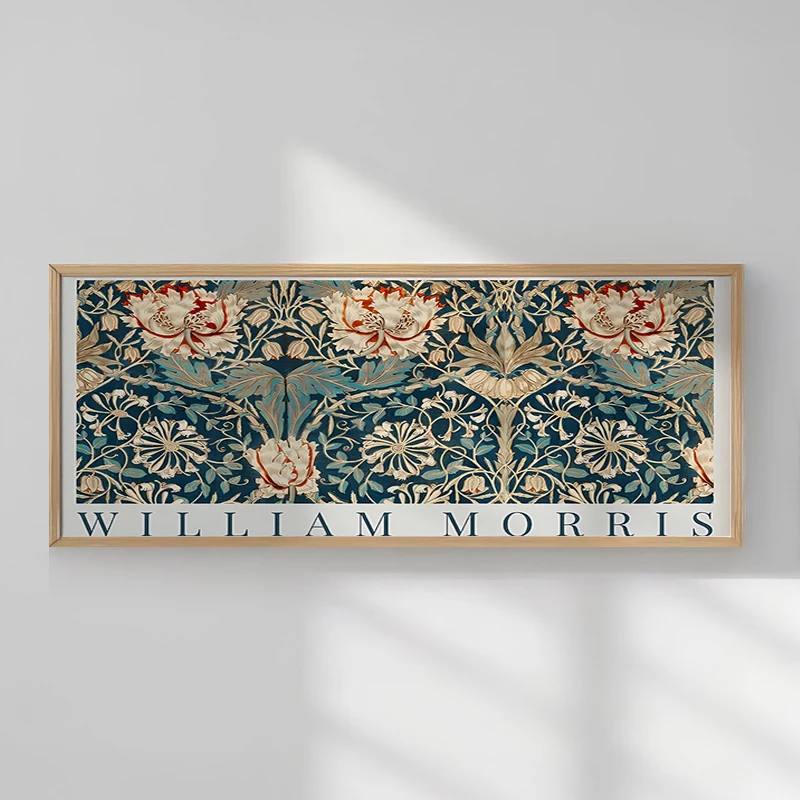 Pikturë muri në kornizë Morris, print digjital, shumëngjyrëshe, 120x2x50cm
