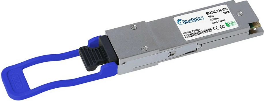 Modul transceiver rrjeti BlueOptics Q28-100G-LR4-BO, QSFP28, 100Gbps, LR4 1310nm, 10km, kaltër