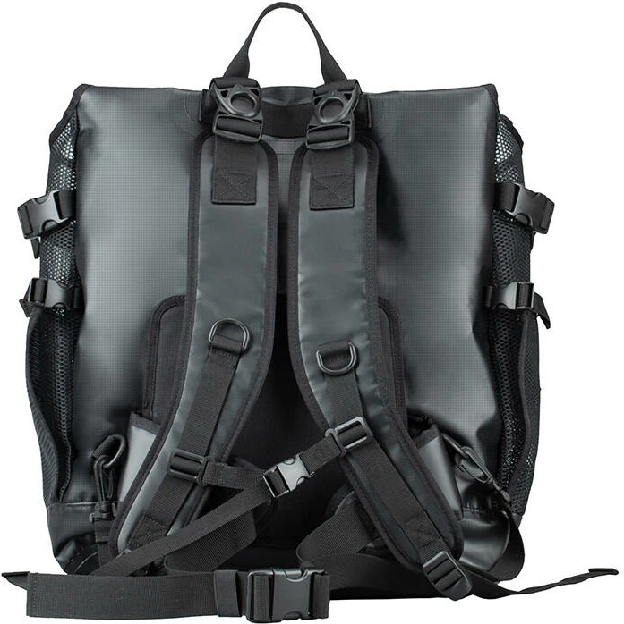 Çantë shpine Lefeet DivePack për skuter nënujore, 45L, e zezë me portokalli, set me 2 çanta baterie