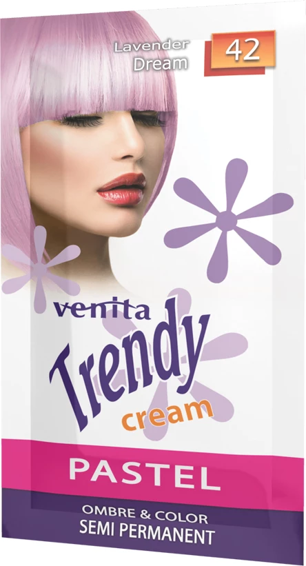 Krem për ngjyrosje flokësh Venita Trendy Cream Ultra për femra 42 Lavender Dream 35ml