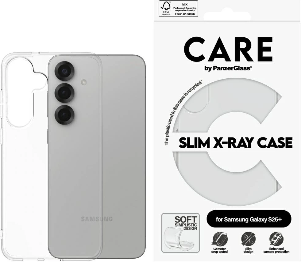 Mbështjellës PanzerGlass CARE Fashion X-Ray për Samsung Galaxy S25+, Transparent