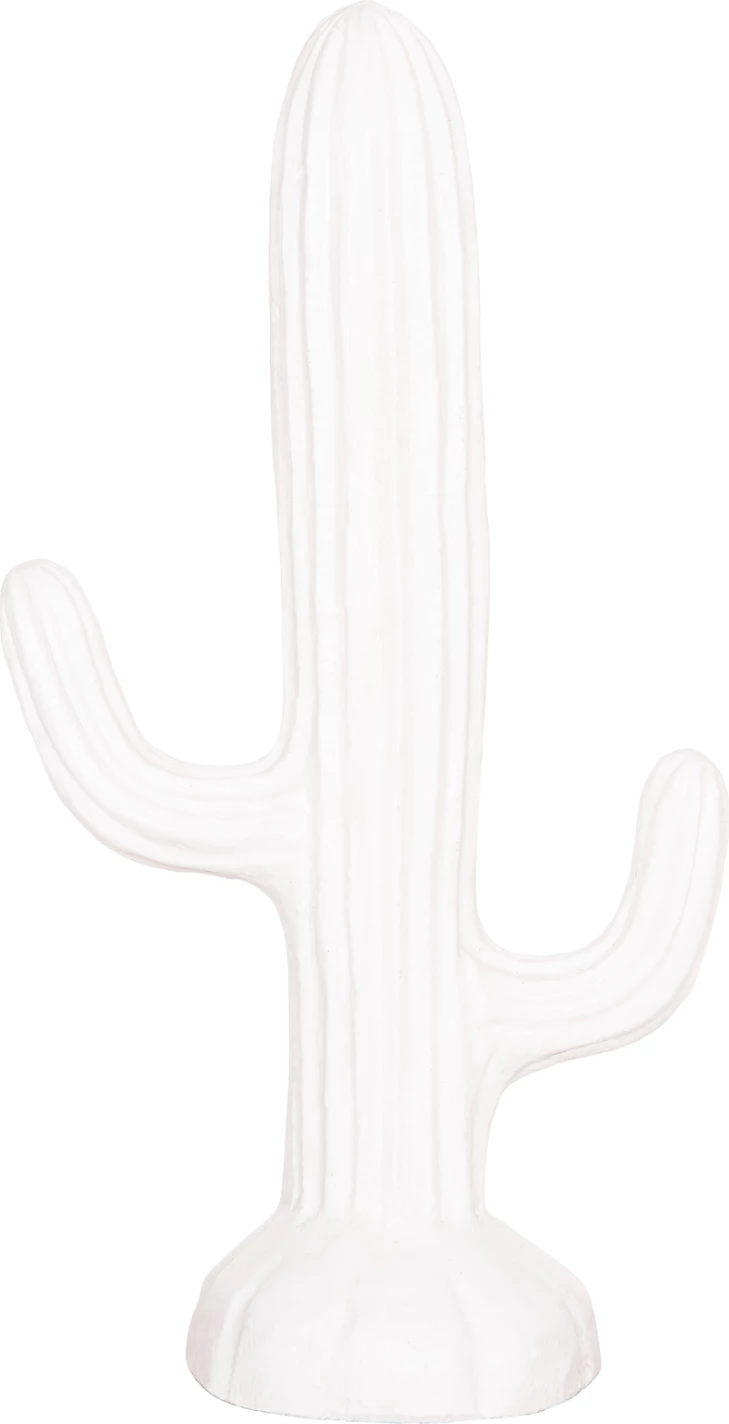 Kaktus dekorativ në dysheme, MDF, ngjyrë e bardhë, FH4386.02M, 54x34x103 cm