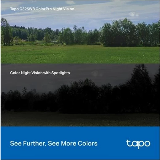 Kamerë sigurie Wi‑Fi outdoor TP-LINK Tapo C325WB 2K QHD, IP66, night vision me ngjyra, e bardhë