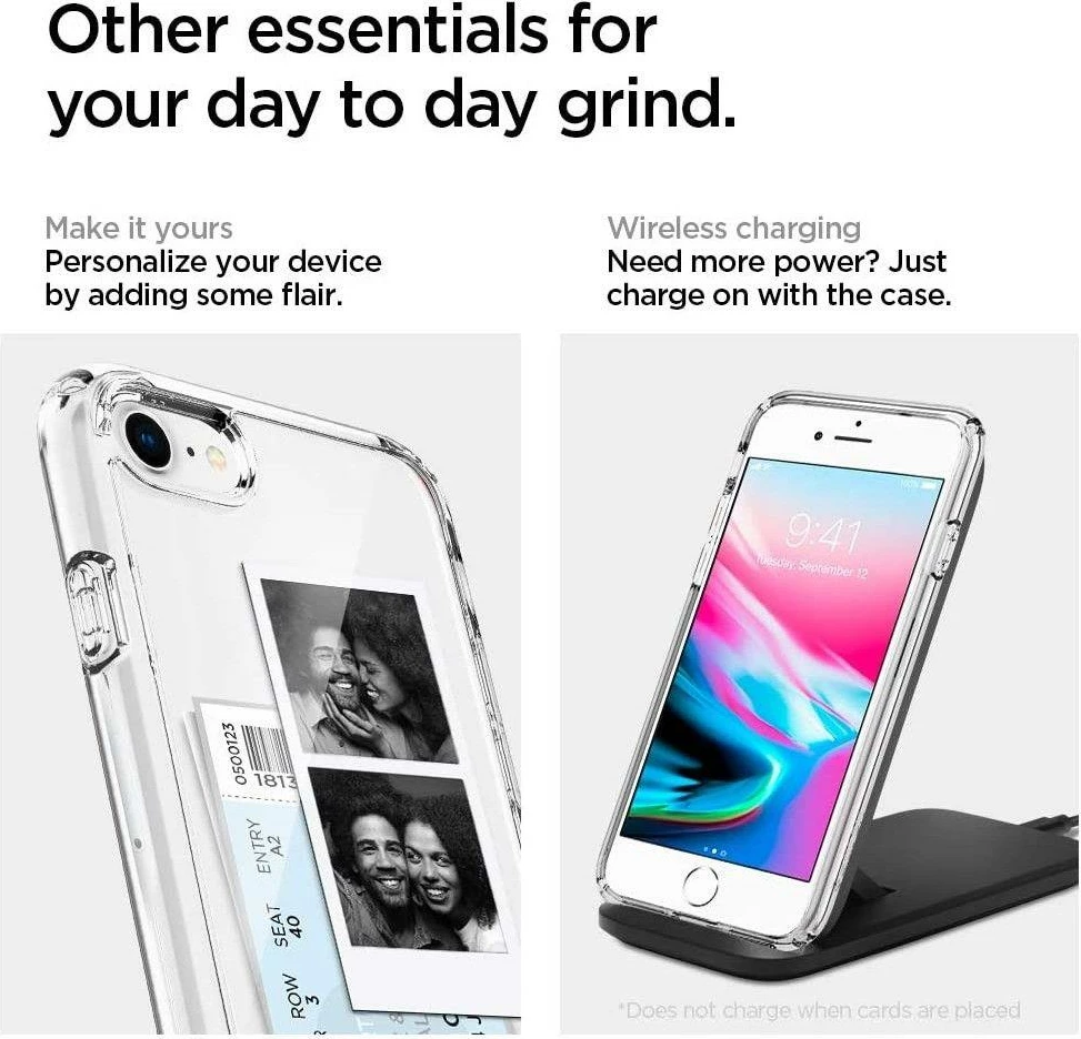 Mbështjellës Spigen Ultra Hybrid për iPhone 7 / 8 / SE (2020/2022), rezistent rënieve MIL-STD 810G, transparent