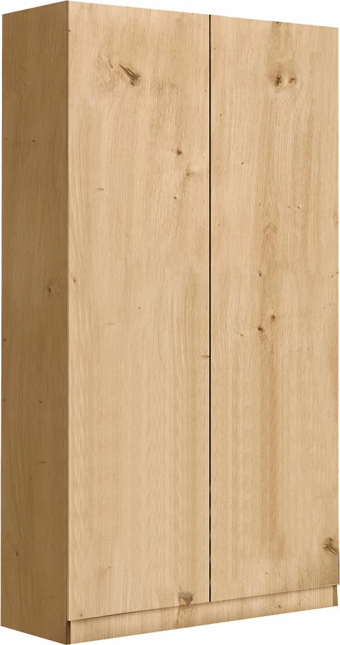 Dollap dy dyer, ngjyrë lisi artizan, 100x52x200 cm