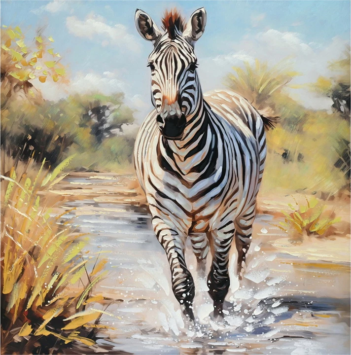 Pikturë kanavace Zebrero, shumëngjyrëshe, 100x3x100cm