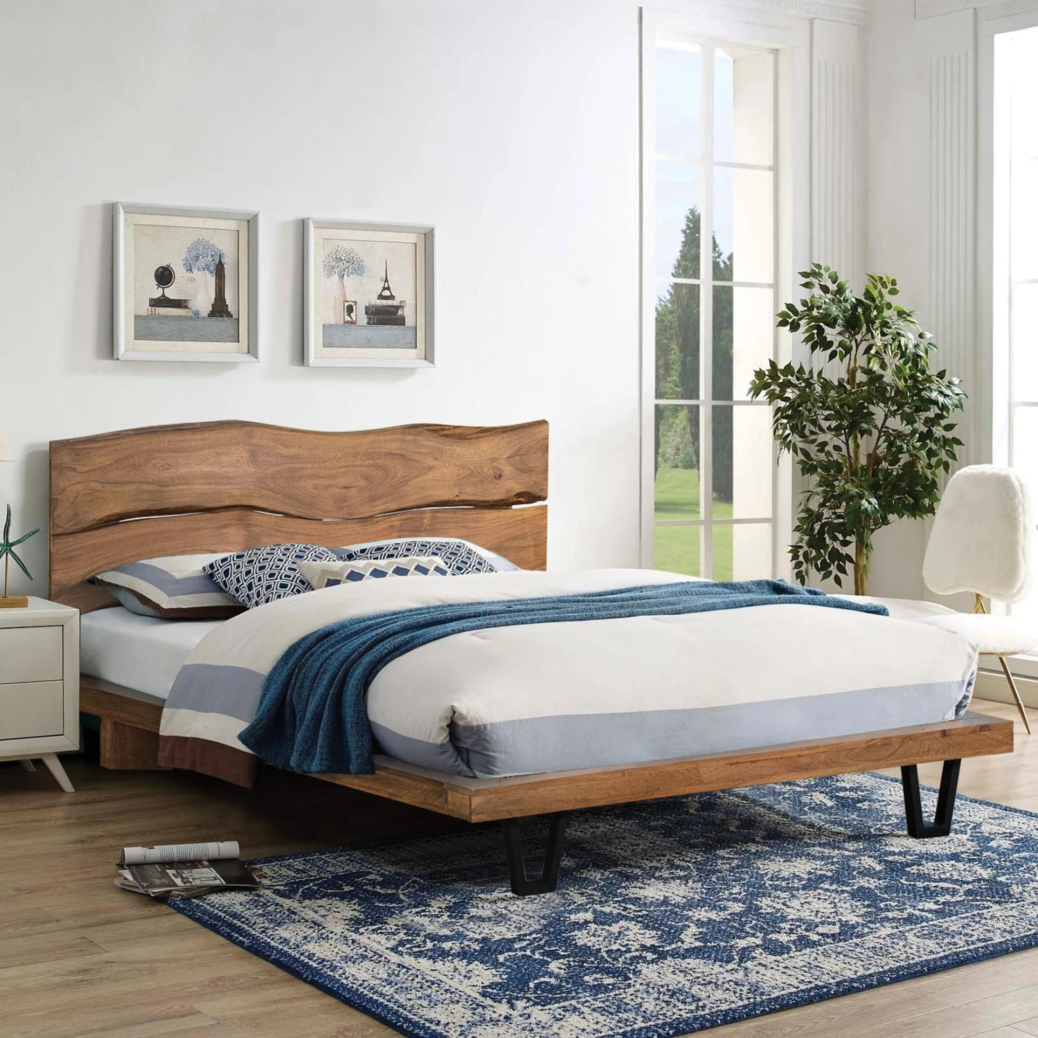 Krevat Nicole, dru akacie masiv, 160x200, FH8218.11 6