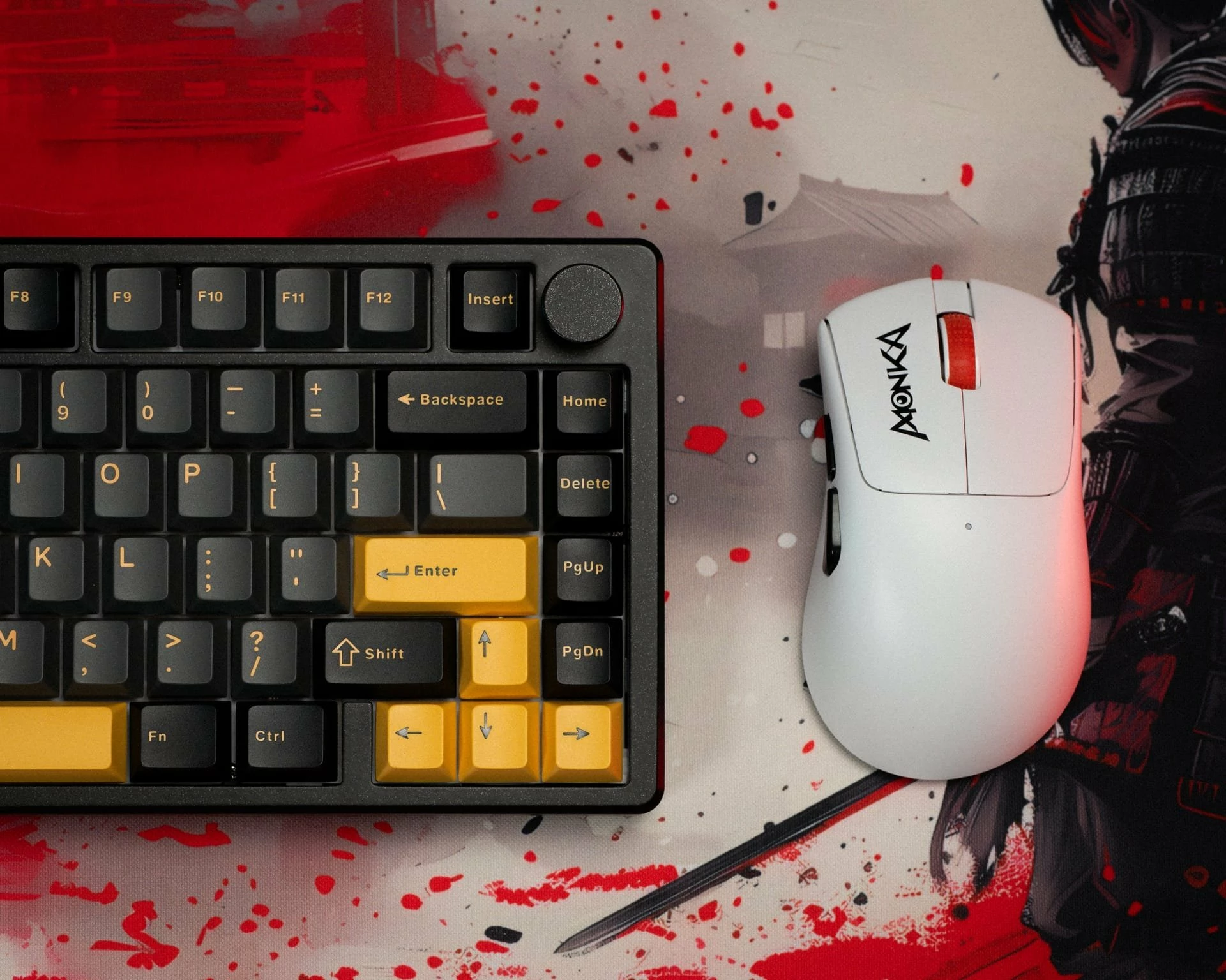 Maus gaming Marvo Monka Rapid G982W 12000 DPI me 3 mënyra lidhjeje (BT/2.4G/USB) i bardhë
