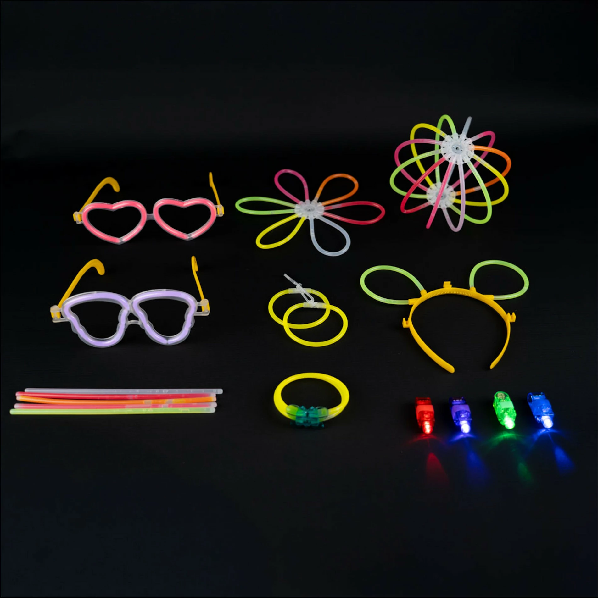 Set glow sticks RealPower 495549, 200 copë, multikolor