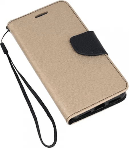 Mbështjellës HAVANA Fancy Diary për Samsung Galaxy A16, me rrip magnetik, xhepa për kartela, Gold/Black