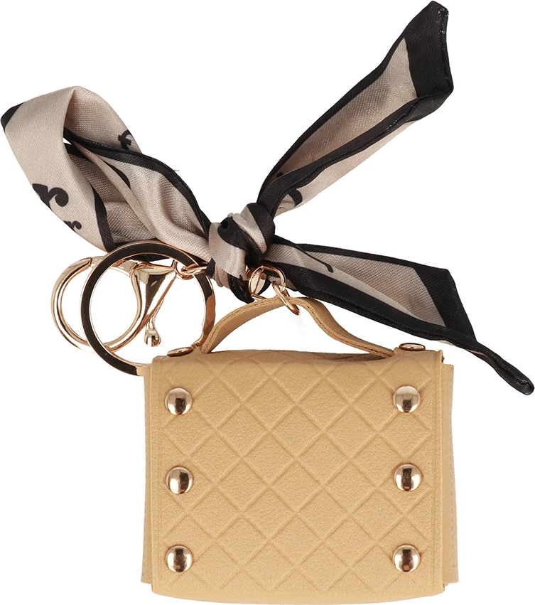 Mbështjellës për Kufje ONASI 22737 për AirPods/Buds/TWS, PU leather, beige