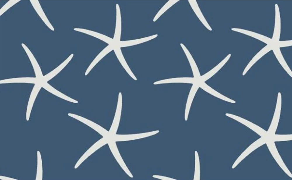 Qilim Reef, pambuk-poliester, blu-bardhë, 60x90cm