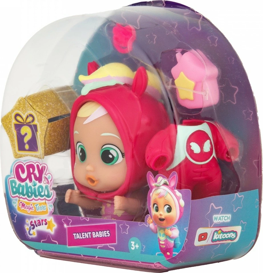 Kukull Cry Babies Magic Tears Di Stars Talent, Tm Toys, IMC916135, për vajza, plastikë, rozë