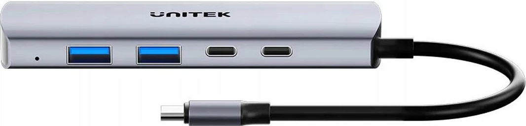 Hub USB-C Unitek H1112DGY01 4-në-1 10 Gbps (2x USB-A, 2x USB-C), argjendtë