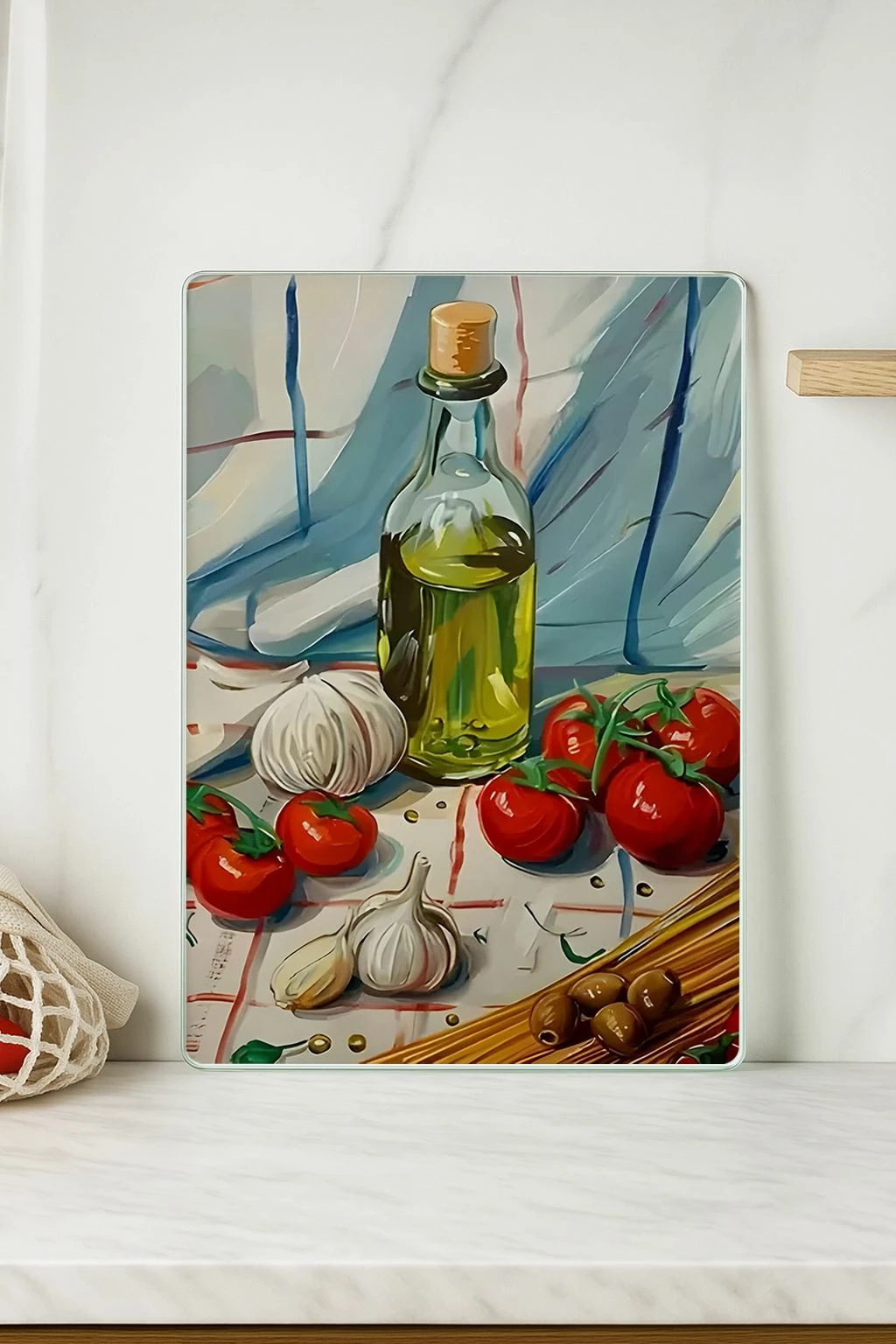 Dërrasë prerëse Hermia, qelq i temperuar, shumëngjyrëshe, Kes-00033, 20x30cm