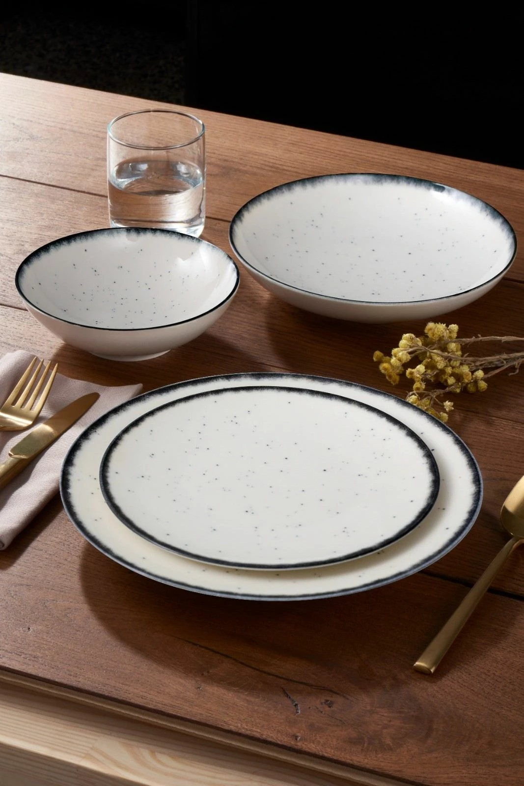Set enësh për drekë, porcelan, 24 copë, Hermia, GBSATN24KY458SYH