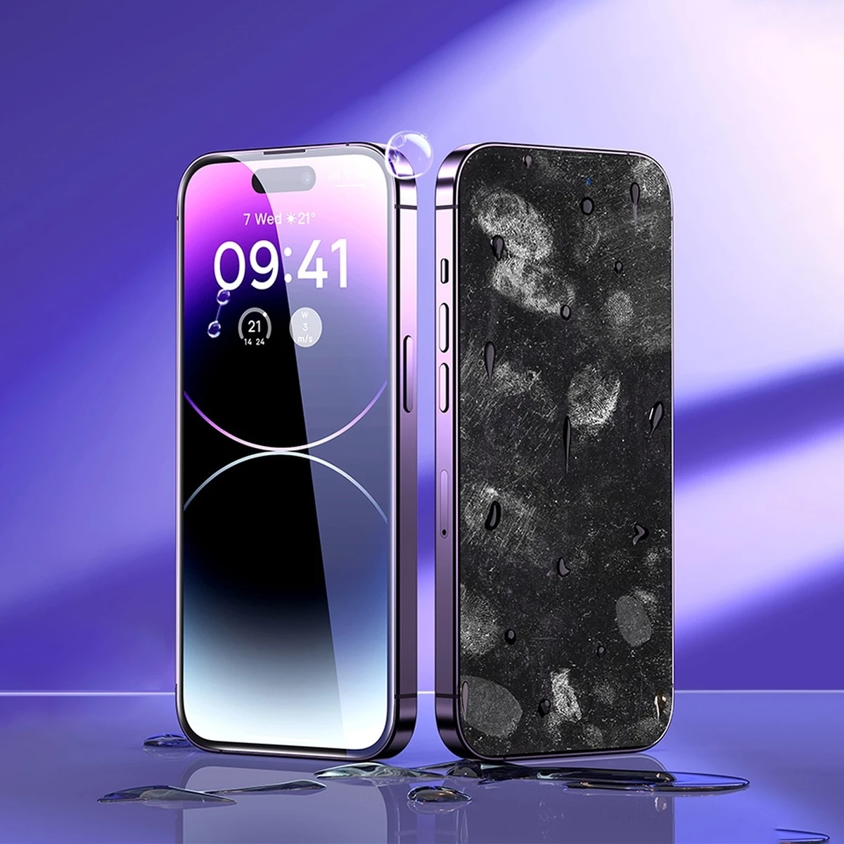 Mbrojtës ekrani xham i temperuar Baseus për iPhone 14 Pro, 2 copë, Transparent