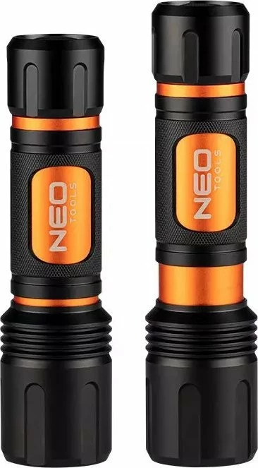 Llambë dore me bateri Neo 99-036 1500 lm LED CREE XHP50.2 6xAA, e zezë/portokalli