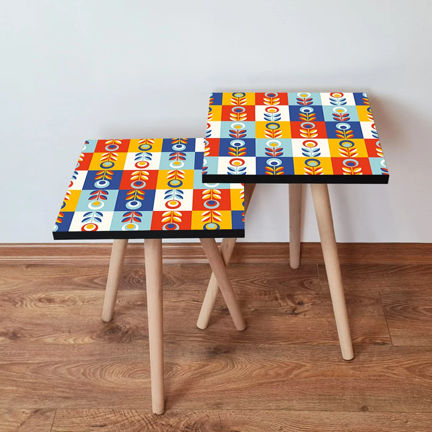 Set tavolinash të mbivendosura, shumëngjyrëshe, Skye Decor, 2 copë, 2Shp375