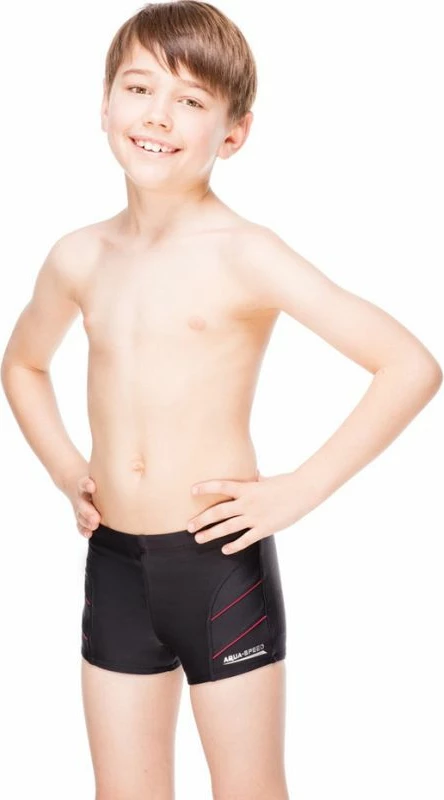 Shorce për not për fëmijë Aqua-Speed, të zeza me të kuqe