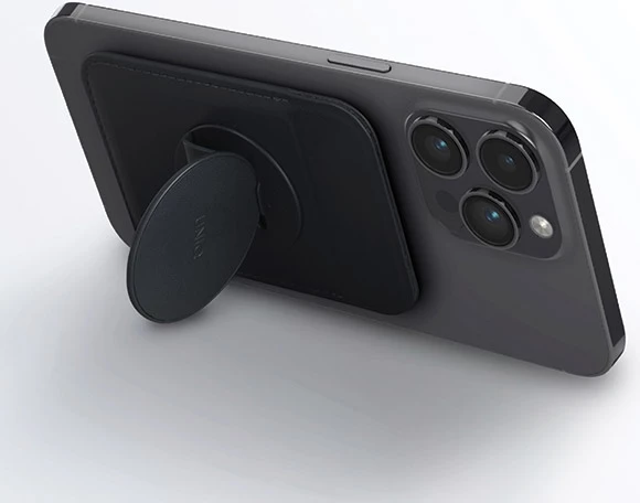 Mbështjellës magnetik për kartela UNIQ Flix, me stand, për smartphone, Kaltër navy