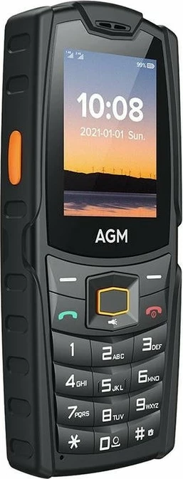 Celular AGM M6, Bar, Dual SIM, 6.1 cm (2.4"), 0.3 MP, 2500 mAh, Ngjyrë e zezë