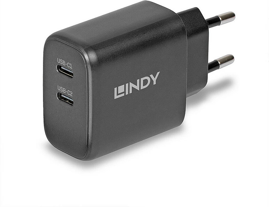Karikues LINDY 65W GaN, 2x USB-C (PD 3.0/PPS), i zi