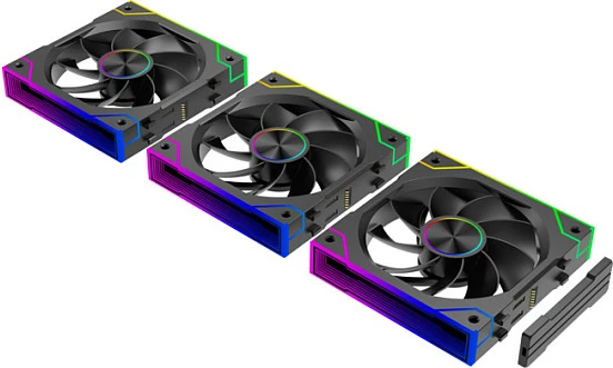 Ventilator kasë Xilence Daisy-Chain ARGB Reverse, 3x120mm, PWM, i zi