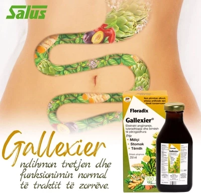 Shurup bimor për mëlçi, stomak dhe tëmth Salus FLORADIX Gallexier, 250 ml