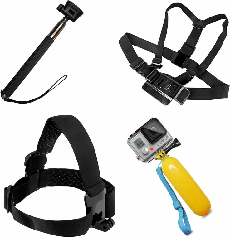 Set aksesorësh 9-në-1 për GoPro Hurtel, të zeza