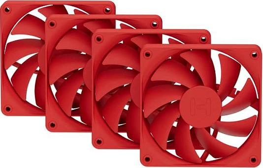 Ventilator ftohës HYTE FA12-RR-4, 120mm, set 4 copë, i kuq