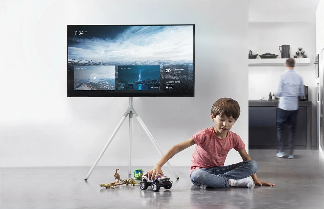 Mbajtëse TV në dysheme OneForAll WM7462, 32-65", VESA deri 400x400, rrotullim 360°, argjendtë