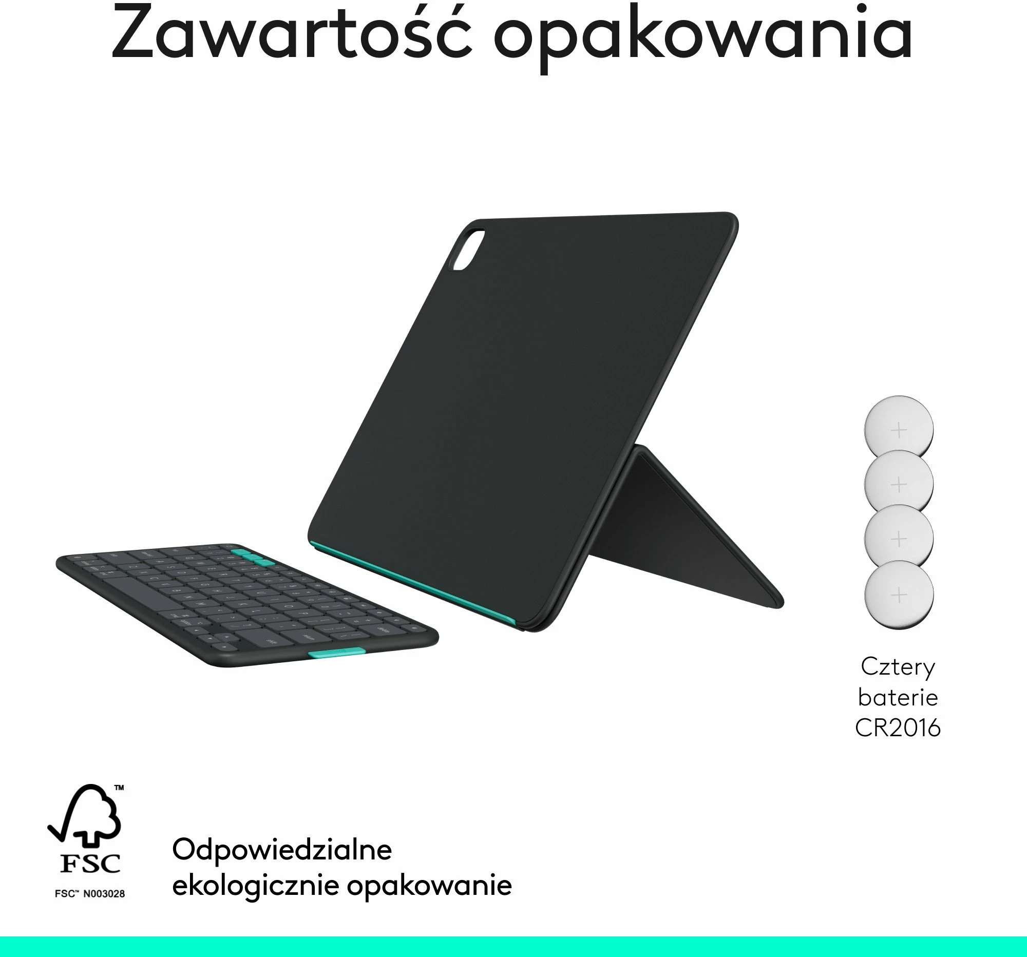 Mbështjellës me tastierë Logitech Flip Folio për iPad Pro & iPad Air 13\" (920-013388), graphite