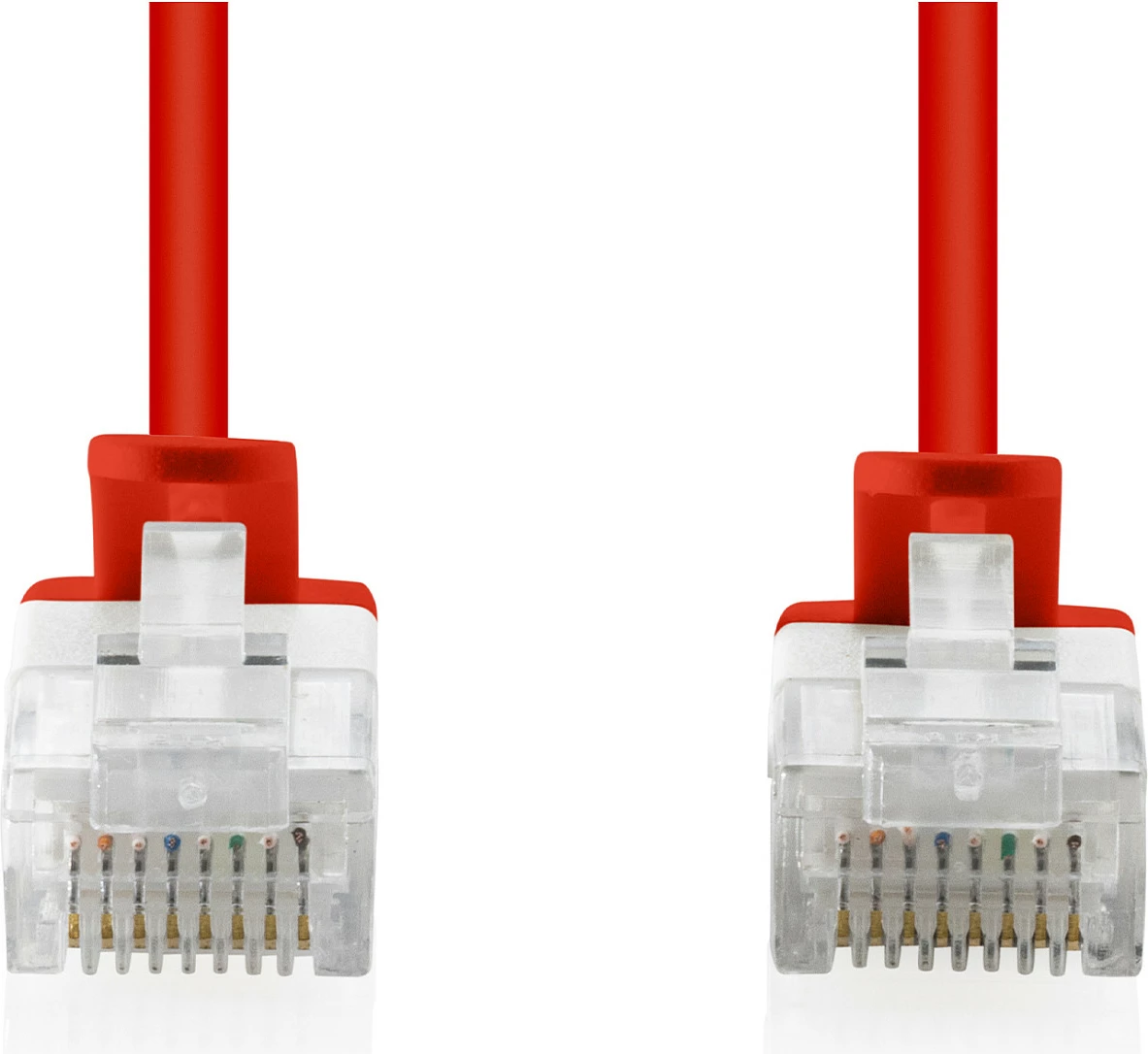Kabllo rrjeti Digitus CAT6 Slim patch 0.3 m RJ45, e kuqe