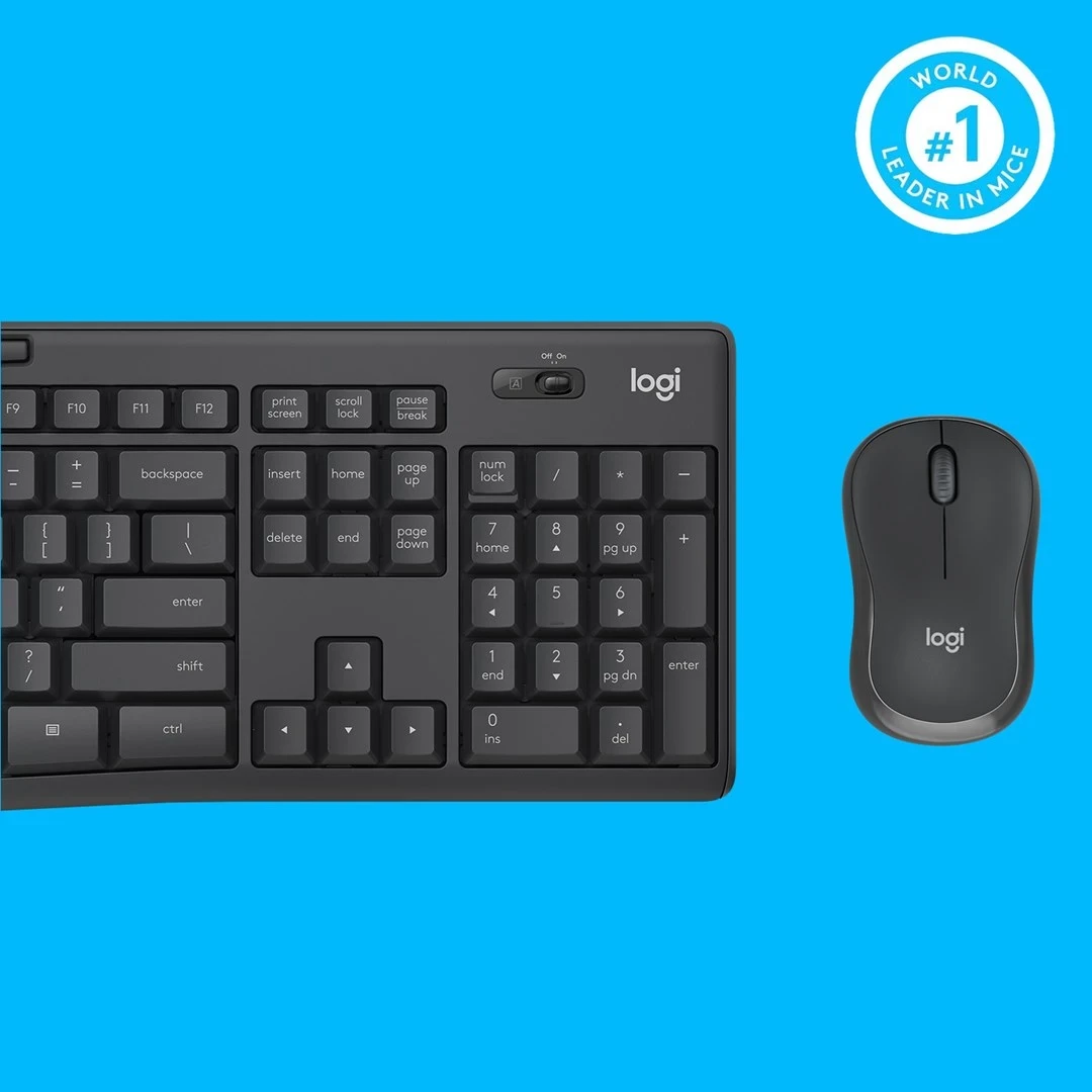 Set maus & tastierë Logitech MK295, të zeza