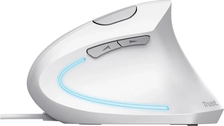 Maus vertikal Trust Verto, me kabëll, bardhë