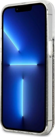 Mbështjellës Karl Lagerfeld KLHCP13LLGGKBK për iPhone 13/13 Pro 6.1", Liquid Glitter Gatsby, zi/artë