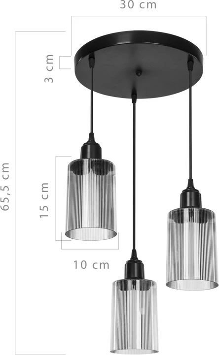 Llambë tavani, ngjyrë e zezë-ambar, PWL-1195, 30x80cm