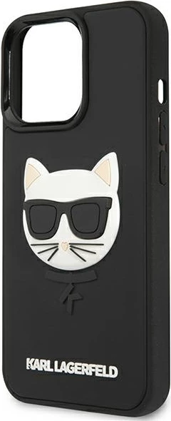 Mbështjellës Karl Lagerfeld Ikonik 3D Rubber për iPhone 13/13 Pro, 6.1", i zi