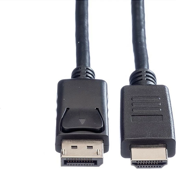 Kabllo DisplayPort në HDMI ROLINE 11445781, 2 m, 1080p/60Hz, e zezë
