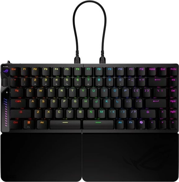 Tastierë gaming Asus ROG Falcata, 75%, RGB, wireless/wired, e zezë