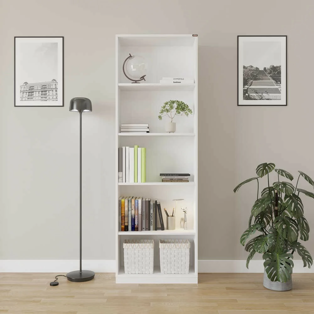 Raft librash Hanah Home, Ktp-350-Bb-1, i bardhë, 64x182x26 cm