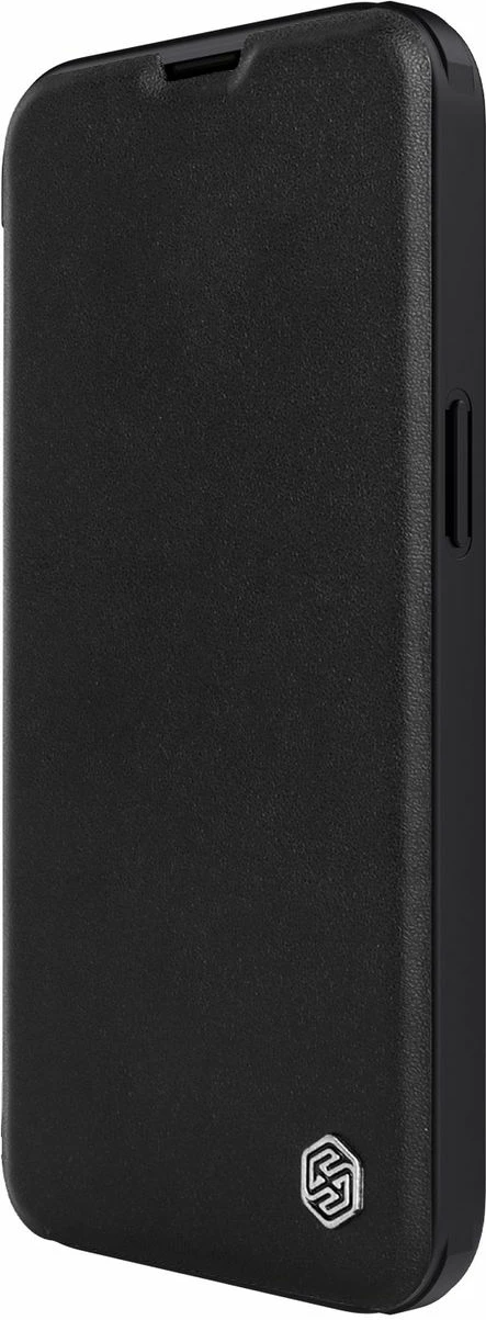 Mbështjellës Nillkin Qin Leather Pro Case për iPhone 14 Plus, me kapak dhe mbrojtje kamere, i zi